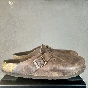Soft Footbed Mens 8 (Womens 10) 41 Regular Birkenstock Boston Oiled Leather Clog